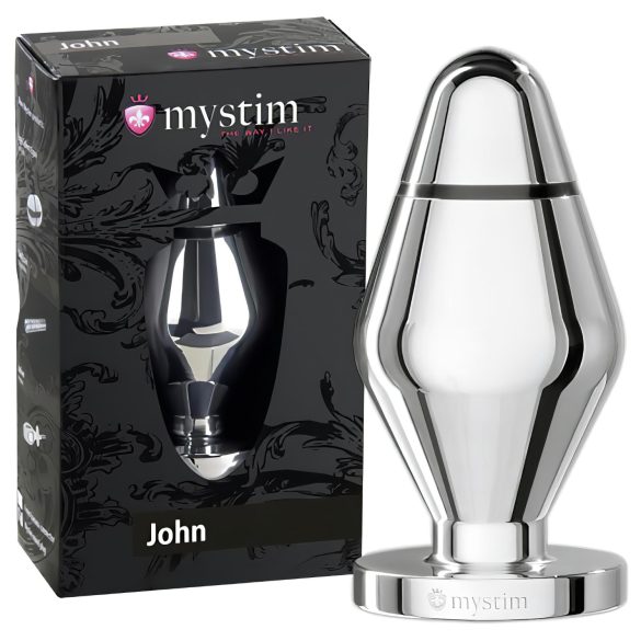 mystim Little John - sähköanustappi - hopea (iso)
