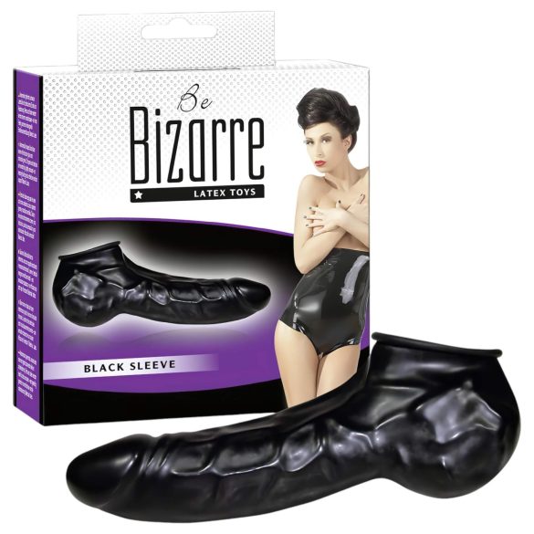 You2Toys - Lateksinen penis- ja kivesholkki (musta) - Be Bizarre