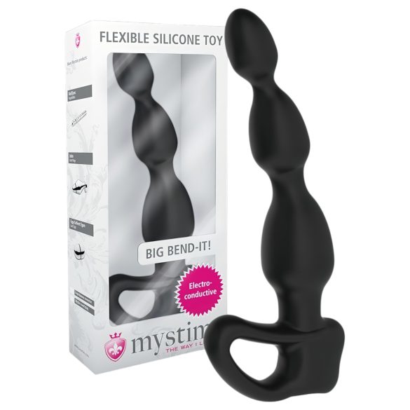 Mystim Big Bend-it! - pyöreä sähköinen anaalidildo (musta)
