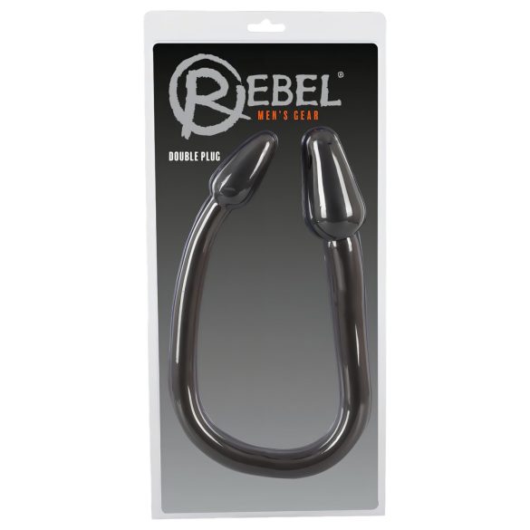 Rebel Double Plug - tuplakäpylä anaaliplugi (musta)
