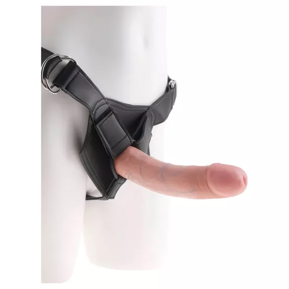 King Cock - Strap-on dildo - 20 cm - luonnollinen väri