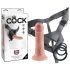 King Cock Strap-On 6 - kiinnitettävä dildo - luonnonväri