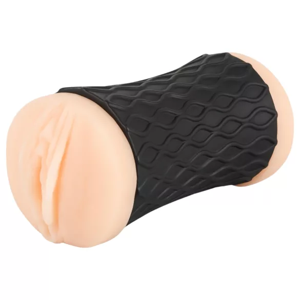 Nature Skin - vagina ja anaalimasturbaattori - nude/musta