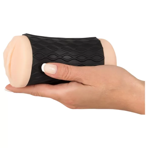 Nature Skin - vagina ja anaalimasturbaattori - nude/musta