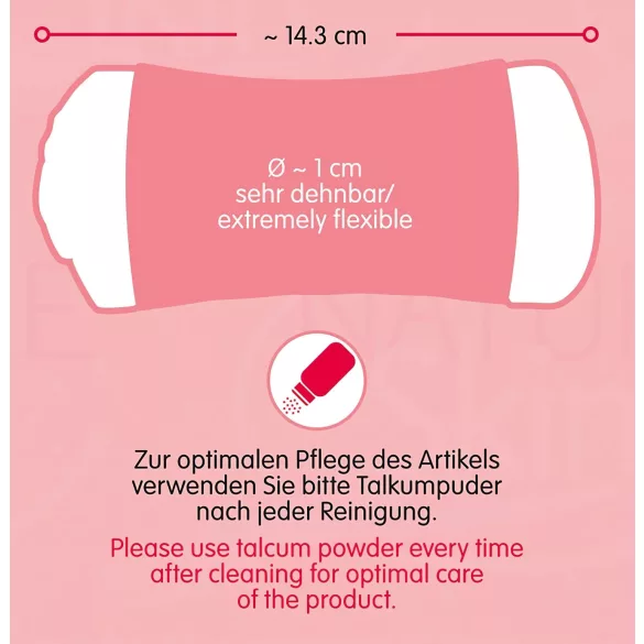 Nature Skin - vagina ja anaalimasturbaattori - nude/musta