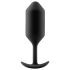 b-vibe Snug Plug 3 - tuplapallo anaaliplugi (180g) - musta