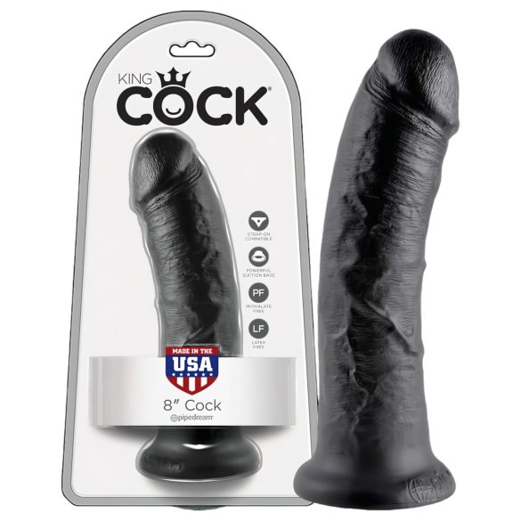 King Cock - dildo 20 cm - musta