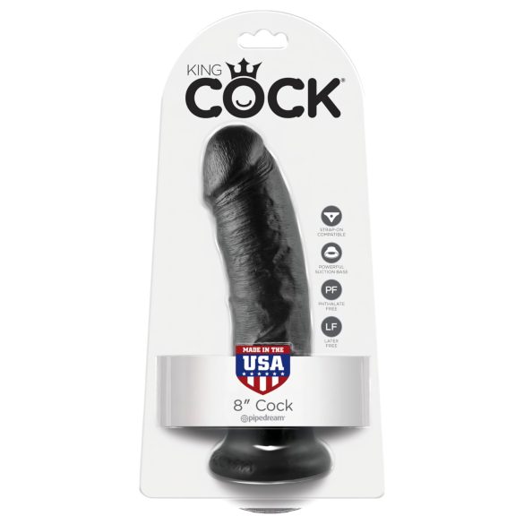 King Cock - dildo 20 cm - musta