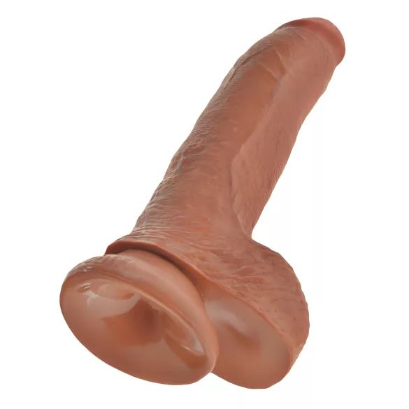 King Cock - dildo tekokiveksillä 23 cm - ruskea