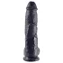 King Cock - dildo kiveksillä - 25 cm musta