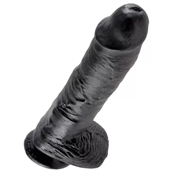 King Cock - dildo kiveksillä - 25 cm musta
