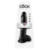 King Cock - dildo kiveksillä - 25 cm musta