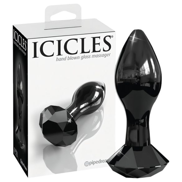 "Icicles No. 78 - kartiolasinen anustappi (musta)"