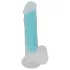 You2Toys - kiiltävä dildo imukupilla - sininen