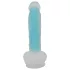 You2Toys - kiiltävä dildo imukupilla - sininen
