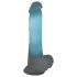 You2Toys Glow in the Dark - sininen hehkuva dildo, imukuppikiinnitys