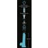 You2Toys Glow in the Dark - sininen hehkuva dildo, imukuppikiinnitys