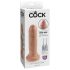 King Cock 6 - aidon tuntuinen dildo (15 cm) - luonnollinen
