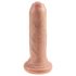 King Cock 6 - aidon tuntuinen dildo (15 cm) - luonnollinen