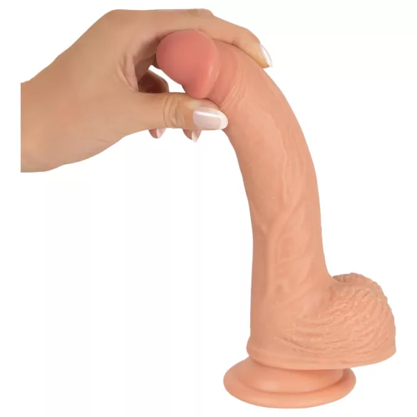 realistixxx - imukupilla varustettu realistinen dildo (22 cm, ihonvärinen)
