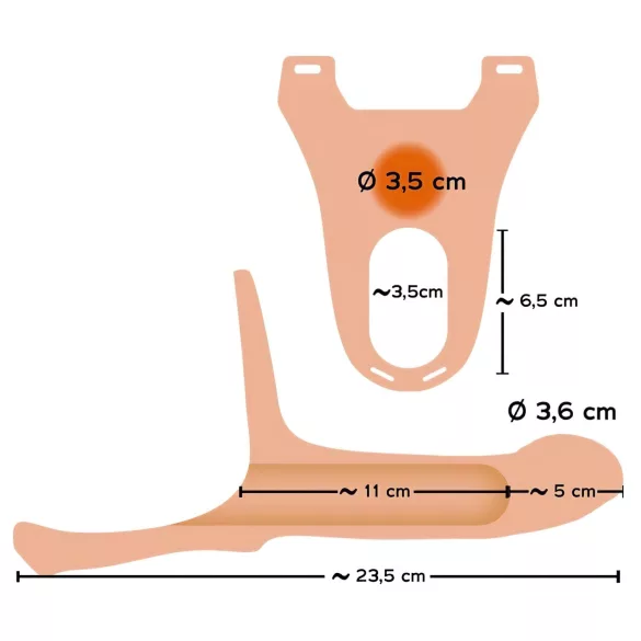 You2Toys - Strap-on dildoharnessi - ontto dildo - beige