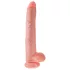 King Cock - dildo kivipalloin - suuri 35 cm - iho
