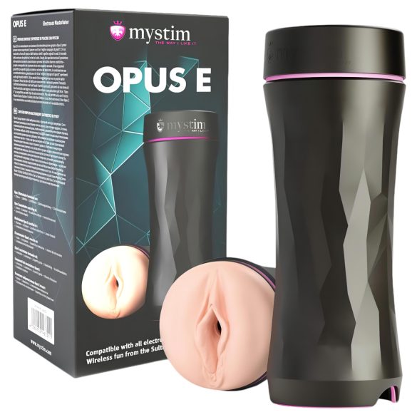 mystim Opus E Vagina - sähköinen tekovagina (luonnonväri-musta)