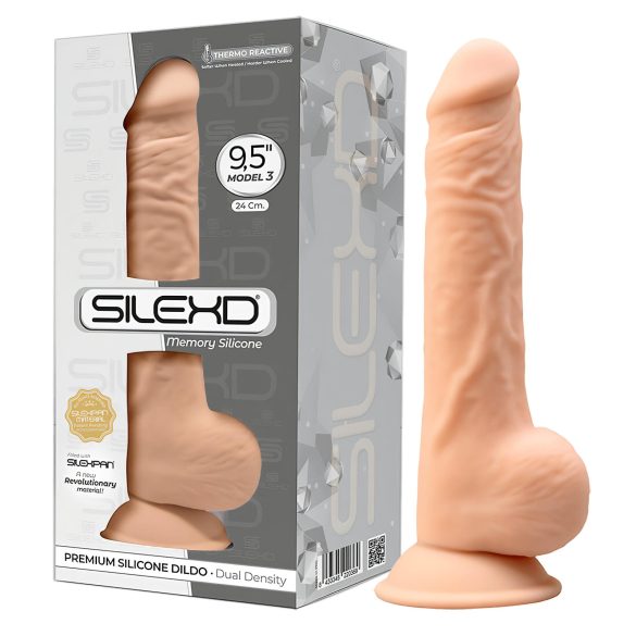Silexd 9,5 - imukuppidildo - 24 cm (luonnollinen)