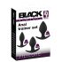 Black Velvet - silikoninen anaalitappisetti (3 osaa) - musta