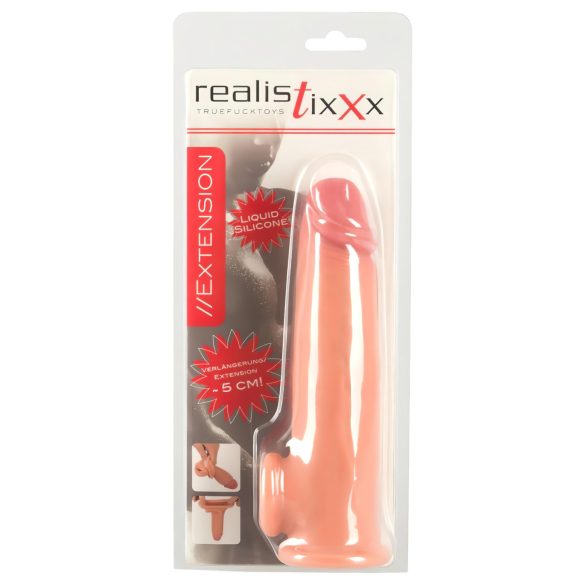 Realistixxx - Penisjatke venytysrenkaalla - 19cm (luonnollinen)