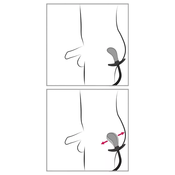 You2Toys - pumpattava anustappi pallomekanismilla - musta