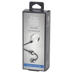 Fifty Shades of Grey - mini geishapallo - metalli - hopea