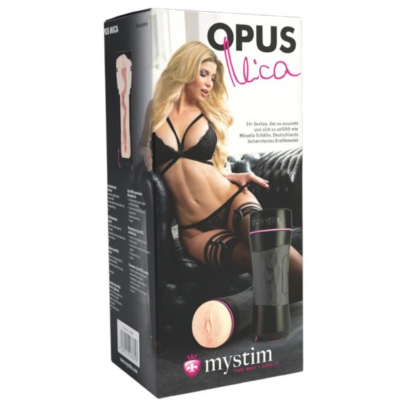 mystim OPUS Mica - Aidon tuntuinen masturbaattori (luonnollinen-musta)