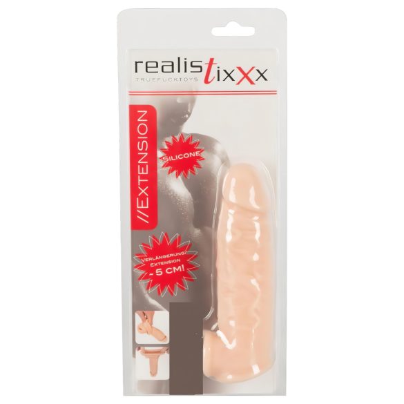 Realistixxx - Renkaalla varustettu penisjatke - 16 cm (luonnollinen)