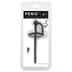   Penisplug - silikoninen virtsaputkidilaattori terssirenkaalla 0,6mm - musta