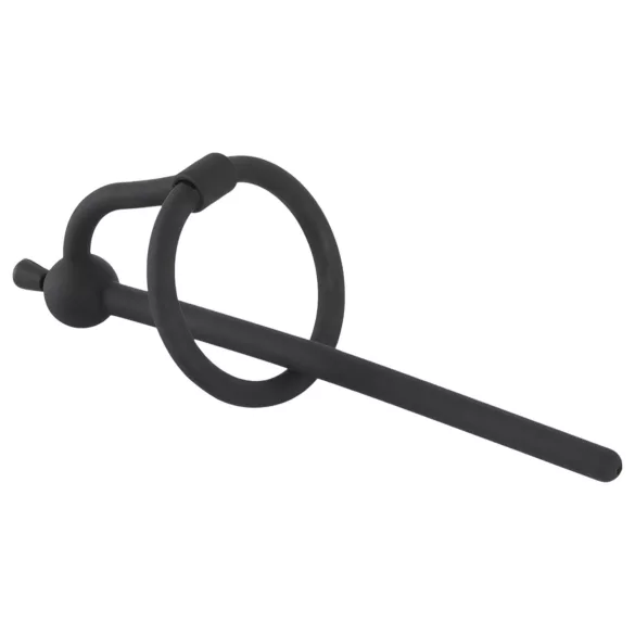 Penisplug - silikoninen virtsaputkidilaattori terssirenkaalla 0,6mm - musta