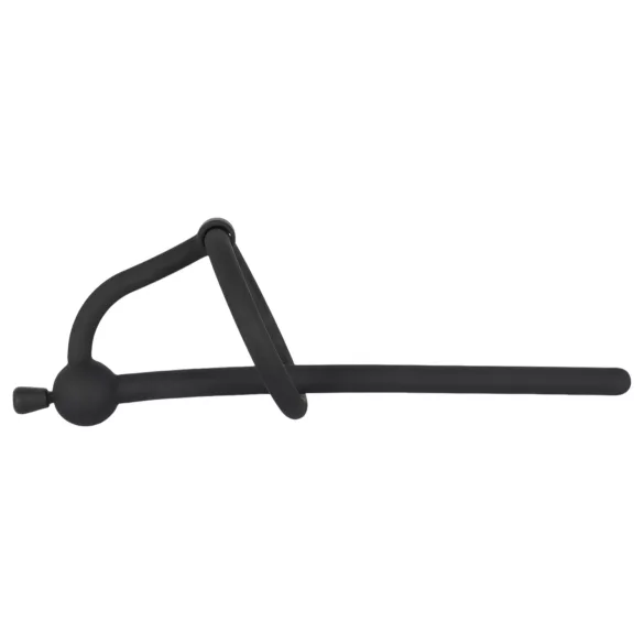 Penisplug - silikoninen virtsaputkidilaattori terssirenkaalla 0,6mm - musta