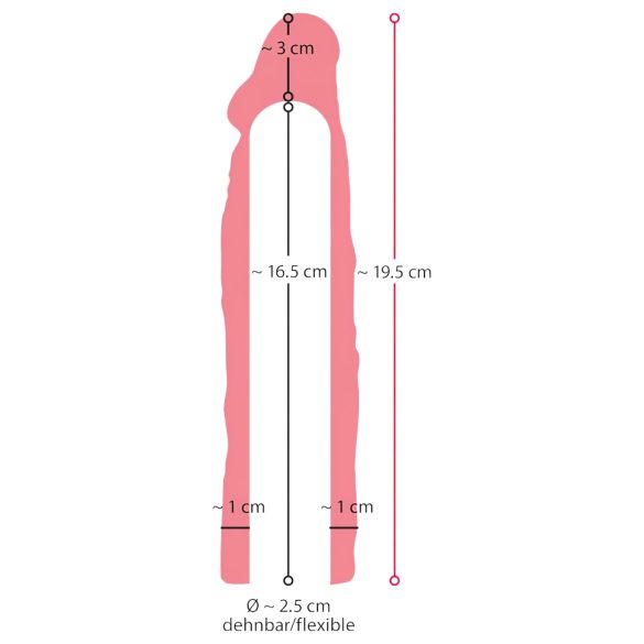 Nature Skin - penisjatke ja penisleveäke - 19,5 cm