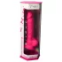 Silexd 7 - imukupeilla varustettu, kiveksellinen dildo - 17,5 cm (pinkki)