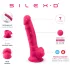 Silexd 7 - imukupeilla varustettu, kiveksellinen dildo - 17,5 cm (pinkki)