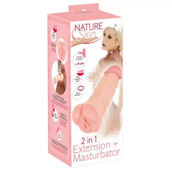 Nature Skin - tekopillu ja peniskotelo - 2in1 - ihovärinen