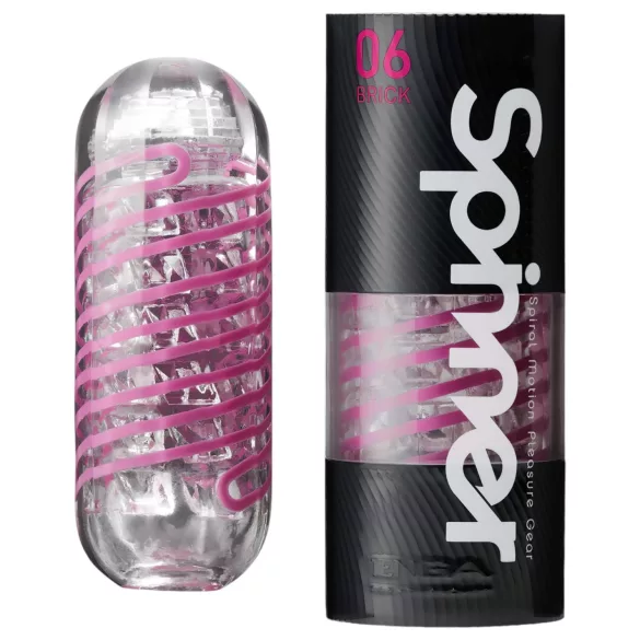 TENGA Spinner Brick - masturbaattori - läpinäkyvä