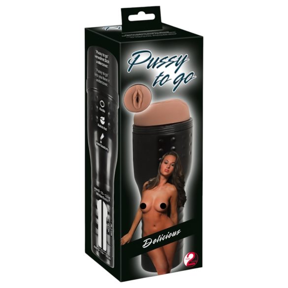 You2Toys Pussy to Go Delicious - keinovagina (tumma luonnollinen)
