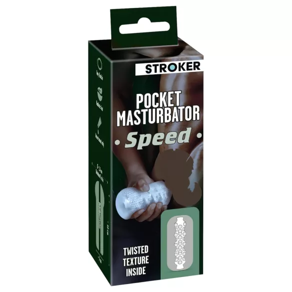 STROKER Speed - tekoreä masturbointilaite - läpinäkyvä