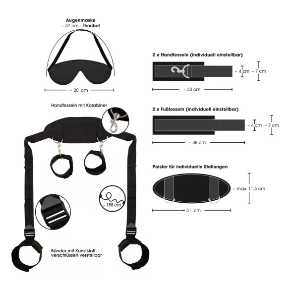 Bad Kitty - kaula-ranne-nilkkakahleet - musta