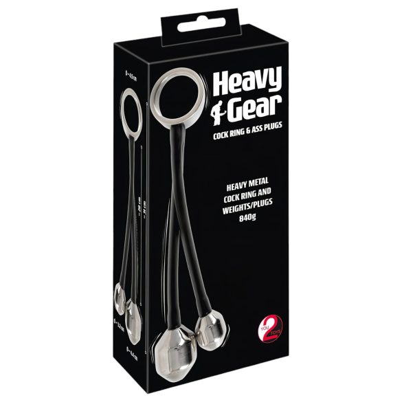 You2Toys Heavy Gear - Anaalipainoinen hierontarengas (musta)