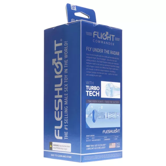 Fleshlight Flight Commander - imevä masturbaattori (sininen)