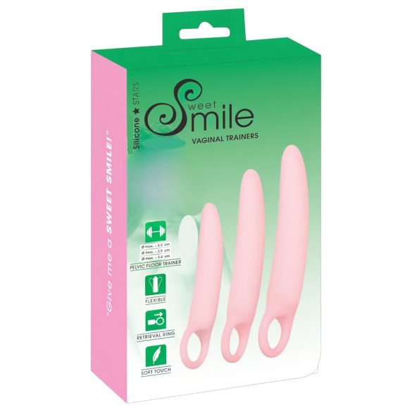 SMILE - Emätinharjoitussarja - Dildo setti - vaaleanpunainen (3 osaa)