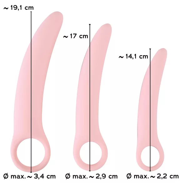 Smile emätinharjoittimet - Vaginaharjoitinsarja 3 koossa (lantionpohjan vahvistaja)