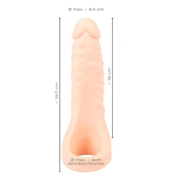Realistixxx - kaksoisdildo penisrenkaalla - realistinen iho